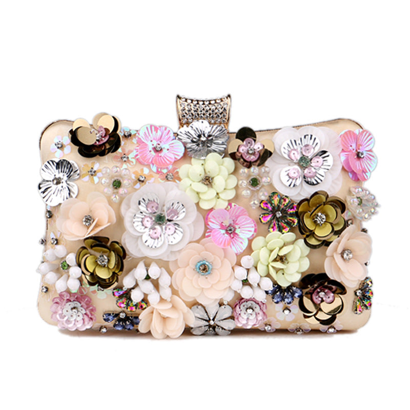 Wholesale Polyester Flower Embroidery Evening Bag